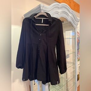 Free people black framing dress